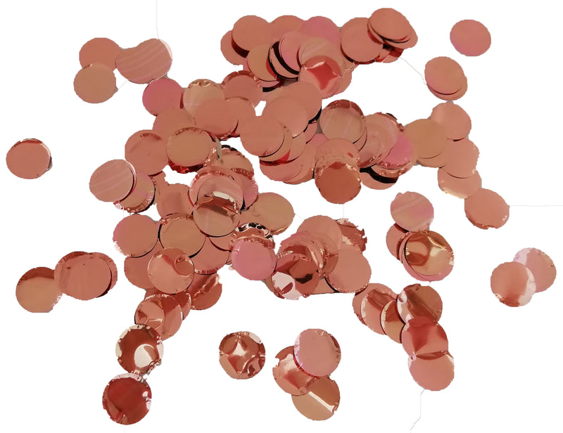 Confetti Metallic Round - 10mm - Rose Gold - 250gr