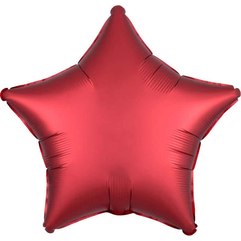 "Satin Sangria Star" Foil Balloon Star, S15, packed, 43cm