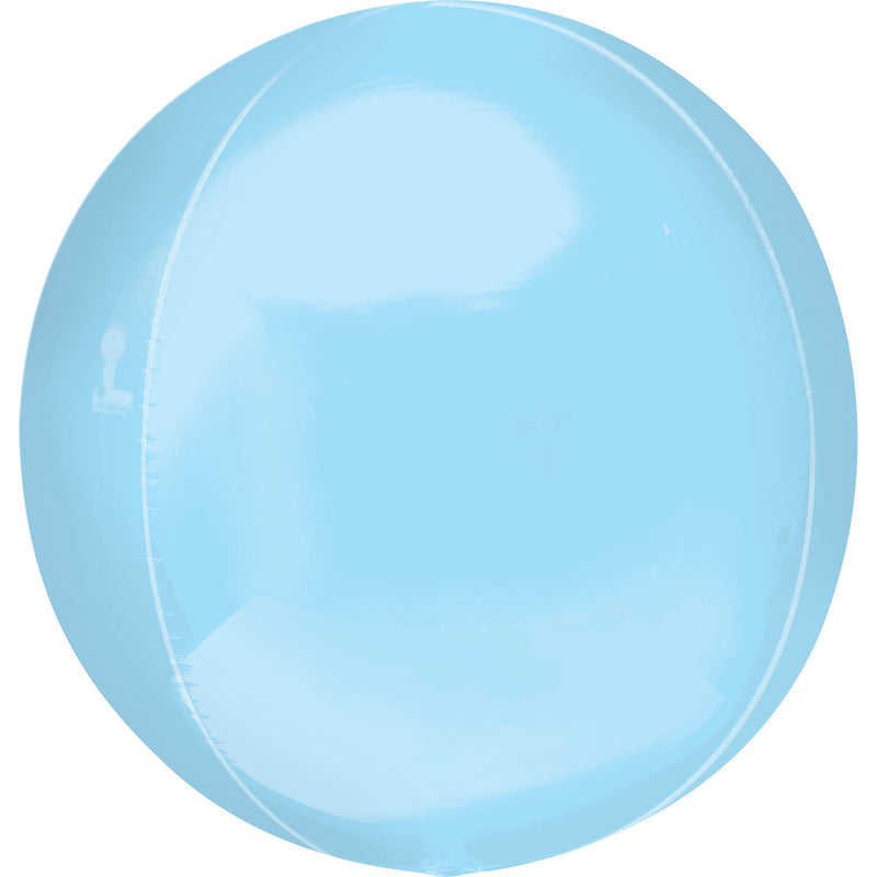 Orbz Pastel Blue Foil Balloon G20 Bulk 38cm x 40cm